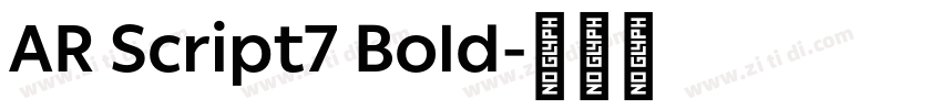 AR Script7 Bold字体转换